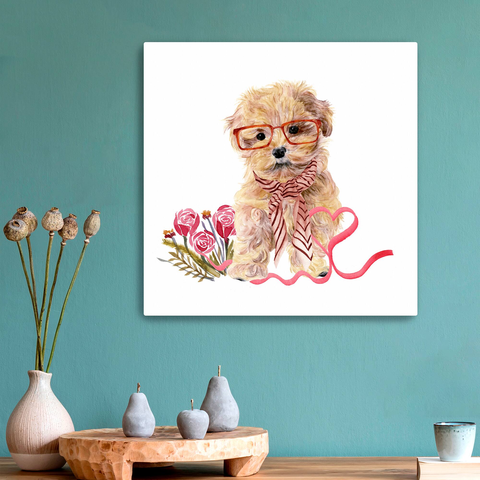 Valentine Puppy II Canvas Giclée Art
